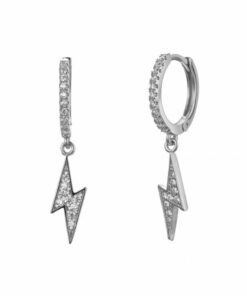 Pendientes Aros ASTI RAYO CIRCONITA PLATA (UNIDAD)