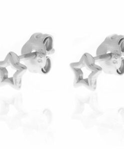 Pendientes mini BARI ESTRELLA CALADA PLATA (UNIDAD)