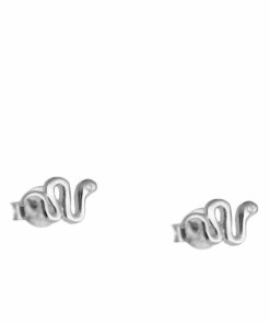 Pendientes mini BARI SERPIENTE PLATA (UNIDAD)