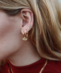 Alternative view of Pendientes mini BARI ESTRELLA CIRCONITA ORO (UNIDAD)