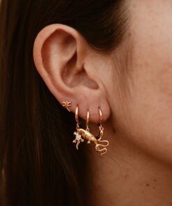 Alternative view of Pendientes mini BARI LIBELULA ORO (UNIDAD)