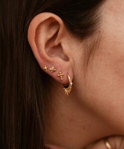 Alternative view of Pendientes mini BARI "X" ORO (UNIDAD)