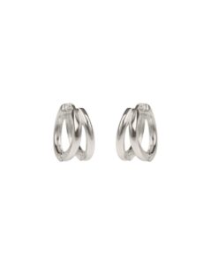 Pendientes Aros ASTI DOBLE LISO PLATA (UNIDAD)