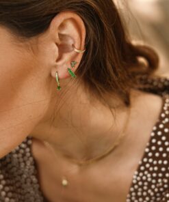 Alternative view of Pendientes Aros ASTI ESPEJO VERDE (UNIDAD)