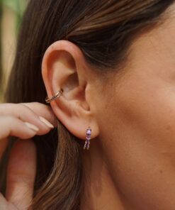 Alternative view of Pendientes Aros ASTI BENE LILA (UNIDAD)