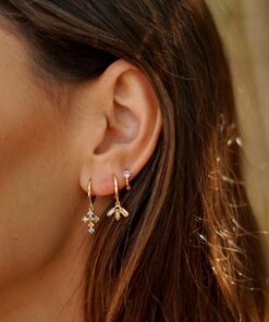 Alternative view of Pendientes Aros ASTI BOLITAS LILA (UNIDAD)