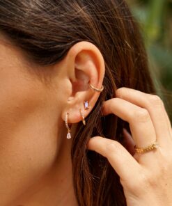 Alternative view of Pendientes Aros ASTI ESPEJO LILA (UNIDAD)