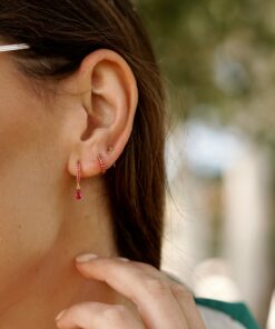 Alternative view of Pendientes mini BARI FLECHA ORO (UNIDAD)