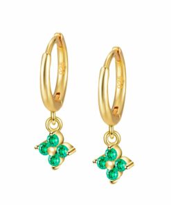 Pendientes Aros ASTI FLOR VERDE (UNIDAD)