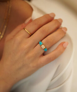 Alternative view of Anillo BERTA TURQUESA