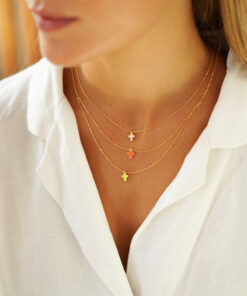 Alternative view of Collar PETIT CROIX NARANJA