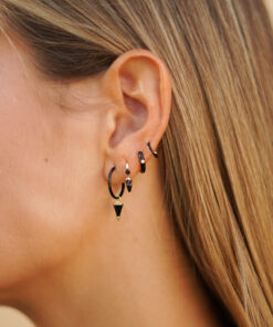 Alternative view of Pendiente Aro CANDY ARO NEGRO (UNIDAD)