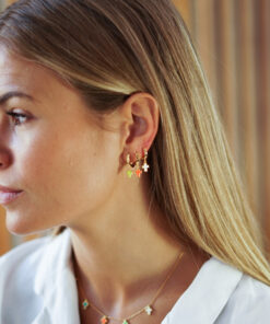 Alternative view of Pendiente Aro PETIT CROIX BLANCO (UNIDAD)