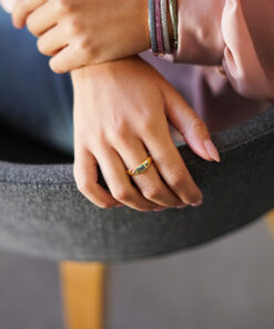 Alternative view of Anillo JAUNE AGUA MARINA