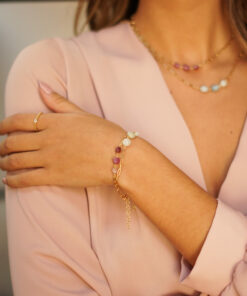 Alternative view of Pulsera ROCHE ESLABÓN TURMALINA