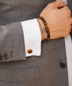 Alternative view of Gemelos plata CIRCULO OJO DE TIGRE