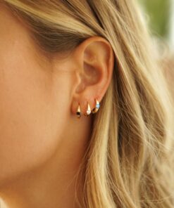 Alternative view of Pendientes Aros CINTO CELESTE