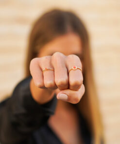 Alternative view of Anillo BEGE CORAL