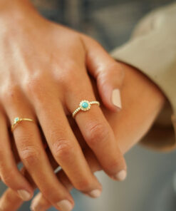 Alternative view of Anillo BEGE TURQUESA