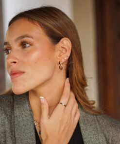 Alternative view of Pendientes Aros DAMBOLENA NEGRO