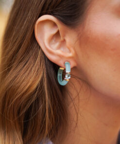 Alternative view of Pendientes Aros VISIER CELESTE