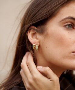 Alternative view of Pendientes Aros PIRALT NEGRO