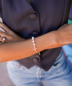 Alternative view of Pulsera ALPHA CRUCIS PERLA