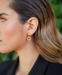 Alternative view of Pendientes aros SABIK ÁGATA VERDE