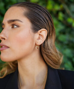 Alternative view of Pendientes aros SABIK GRANATE