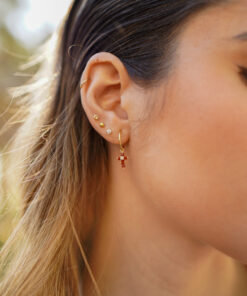 Alternative view of Pendientes aros SHAM GRANATE