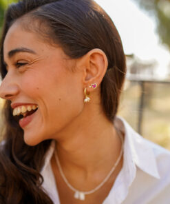 Alternative view of Pendientes aros ARA PERLA