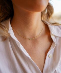 Alternative view of Collar TANGRA ÁGATA VERDE