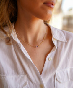 Alternative view of Collar TANGRA ÁGATA AZUL