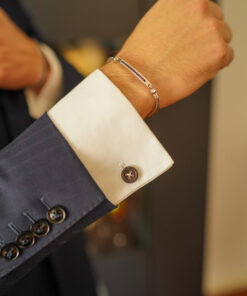 Alternative view of Gemelos plata BOTON NEGRO