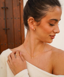 Alternative view of Pendientes Aros NEFTIS CIRCONITA ORO