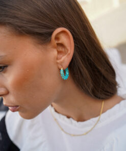 Alternative view of Pendientes ISIS TURQUESA