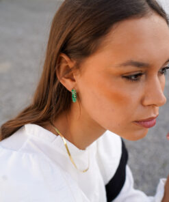 Alternative view of Pendientes aros NONET AVENTURINA VERDE