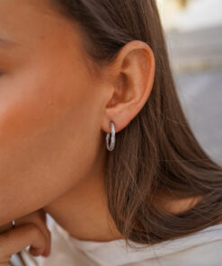 Alternative view of Pendientes aros TAFFA PLATA