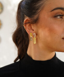 Alternative view of Pendientes RAMSÉS LARGO AMARILLO