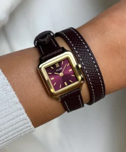 Alternative view of Reloj CLUSE Gracieuse Mini Watch Double Leather, Wine, Gold Colour