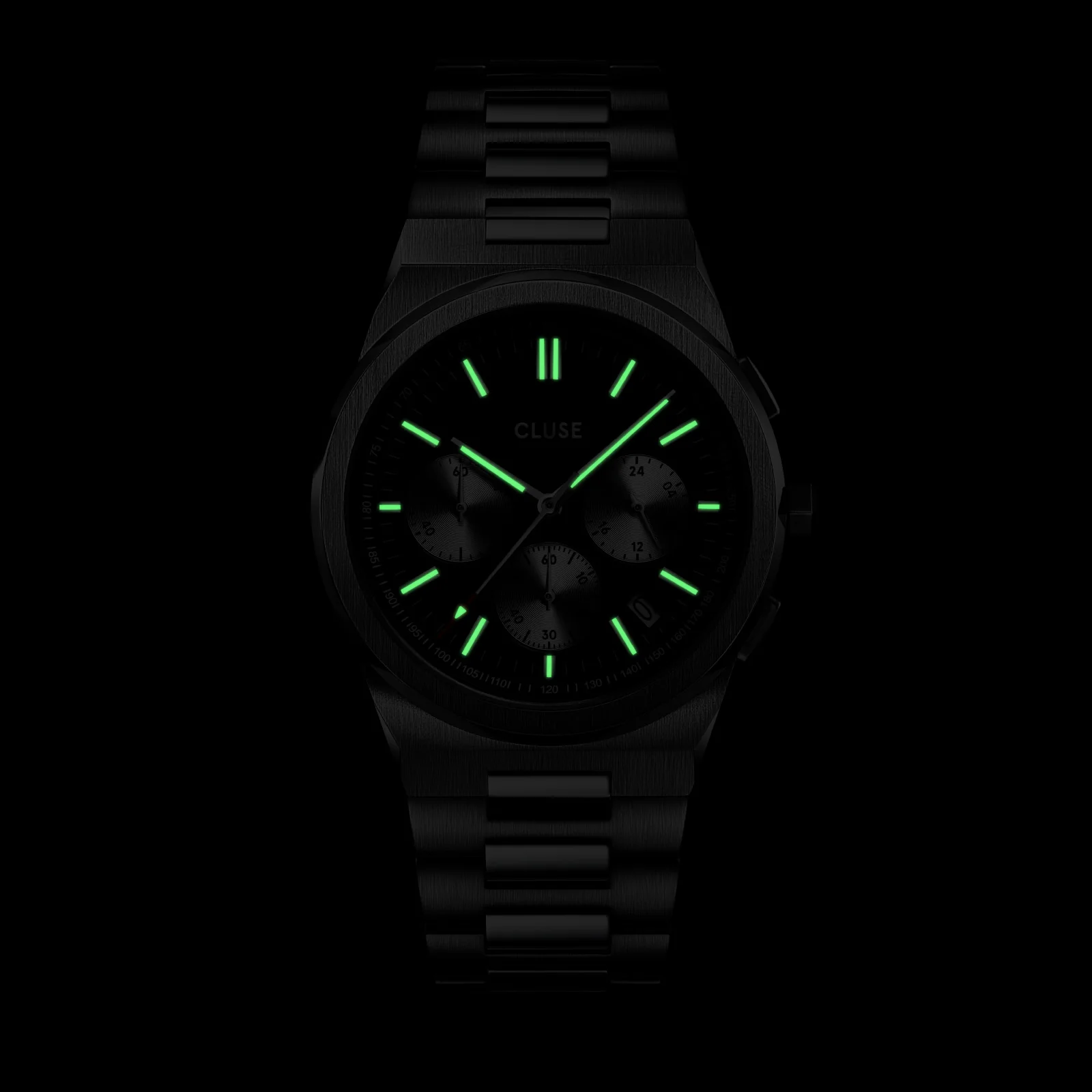 Reloj CLUSE Vigoureux Chrono Watch Steel, Black, Silver Colour - Imagen 9