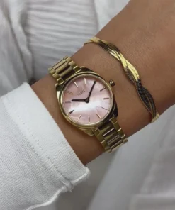 Alternative view of Reloj CLUSE Féroce Mini Watch Steel, Apricot Pearl, Gold Colour