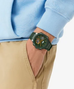 Alternative view of Reloj LACOSTE verde de silicona analógico y digital LC33