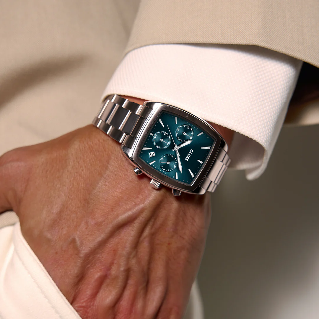 Reloj CLUSE Quartaut Chrono Watch Steel, Blue, Silver Colour - Imagen 7