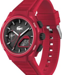 Alternative view of Reloj LACOSTE Rojo de silicona analógico y digital LC33