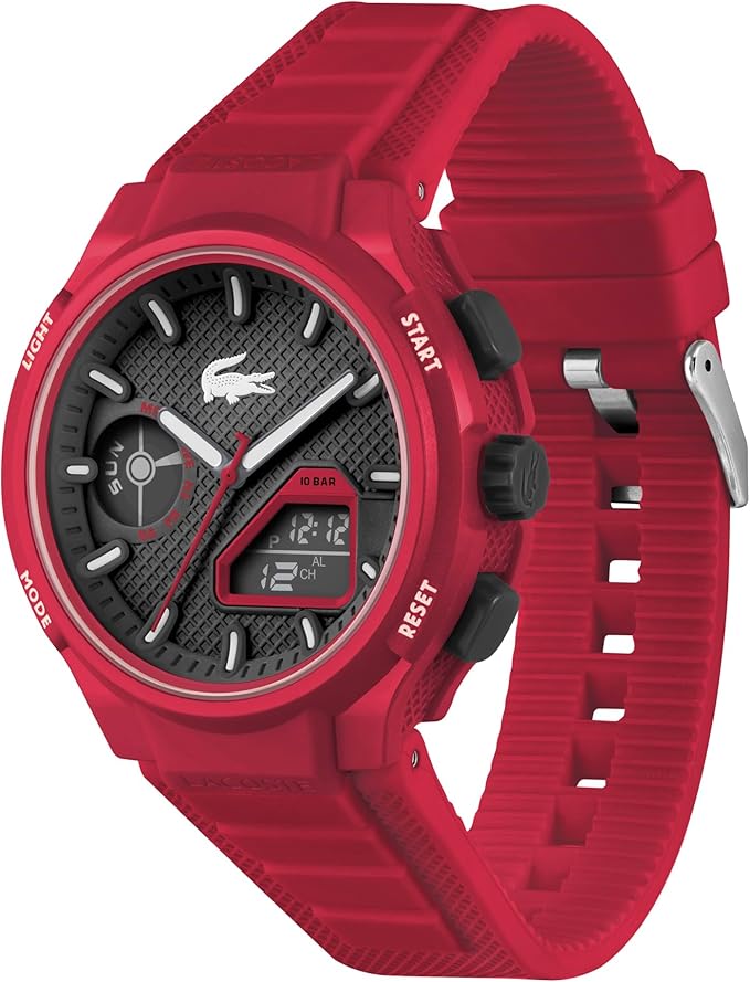 Reloj LACOSTE Rojo de silicona analógico y digital LC33 - Imagen 2