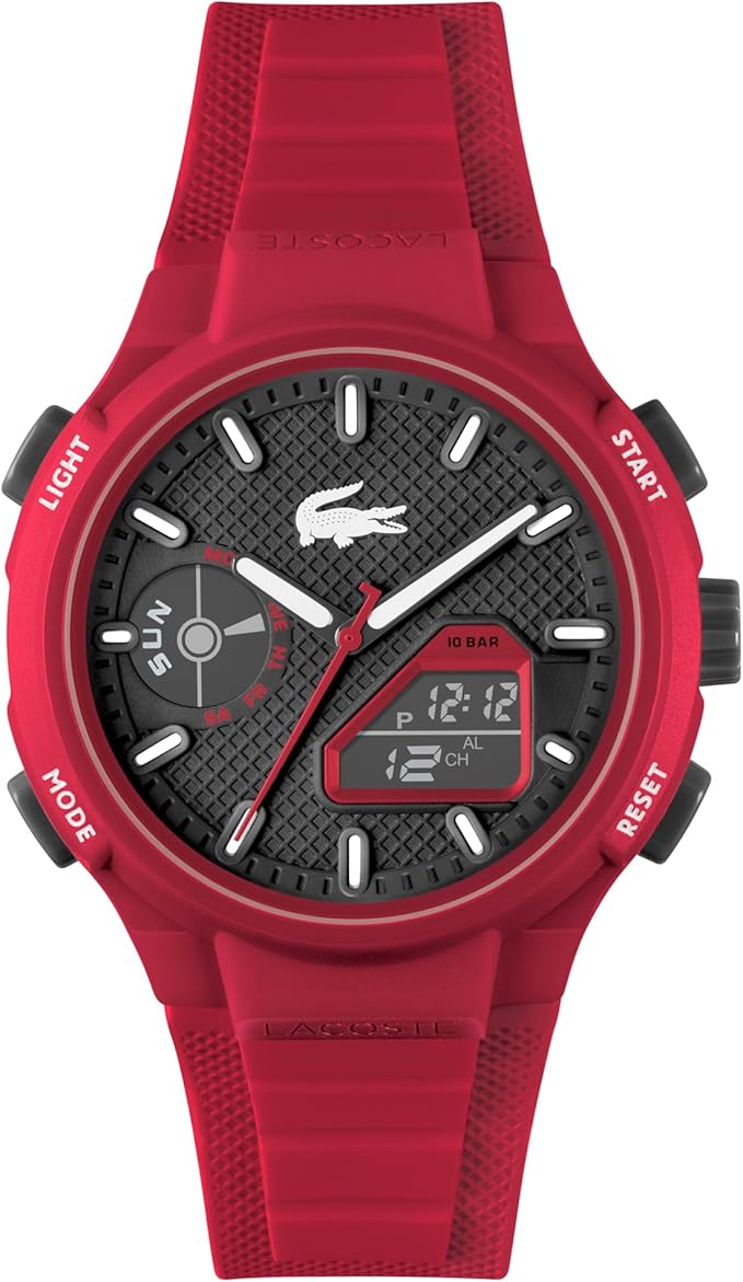 Reloj LACOSTE Rojo de silicona analógico y digital LC33