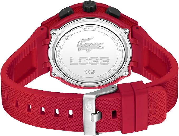 Reloj LACOSTE Rojo de silicona analógico y digital LC33 - Imagen 3