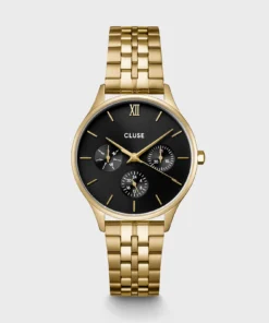 Reloj CLUSE Minuit Multifunction Watch Steel, Black, Gold Colour (copia) (copia)