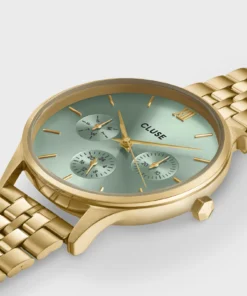 Alternative view of Reloj CLUSE Minuit Multifunction Watch Steel, Sage Green, Gold Colour